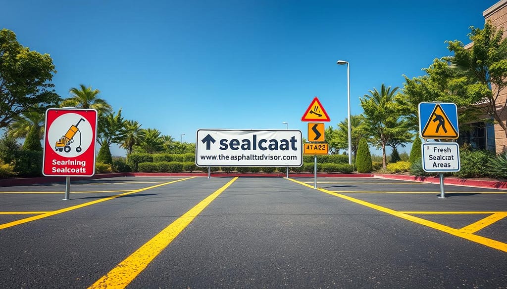 Sealcoat maintenance signs