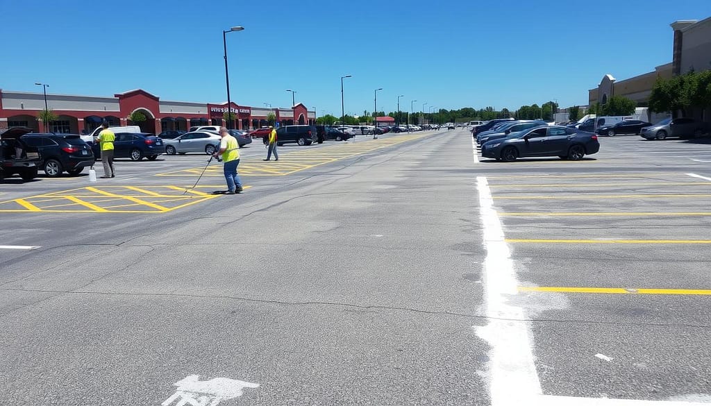 commercial parking lot restriping