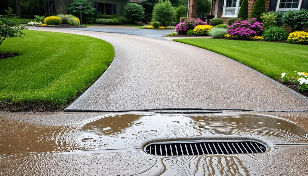 driveway water damage