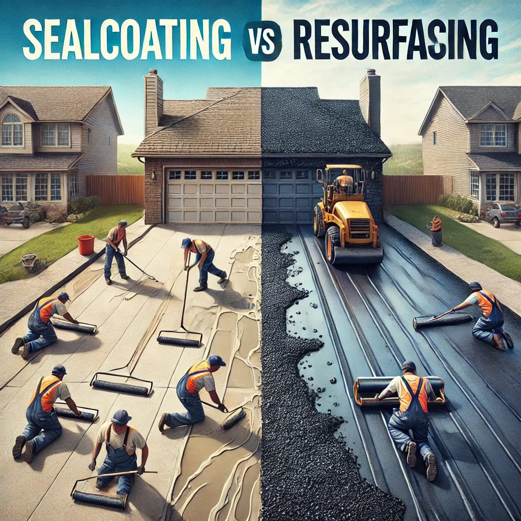 Sealcoating vs Resurfacing Driveway maintenance factors